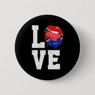 South Africa Flag Soccer Fan Love South African T 2 Inch Round Button