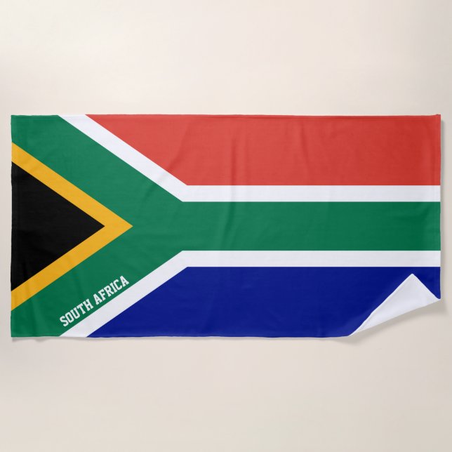 South Africa Flag Splendid Patriotic Beach Towel (Front)