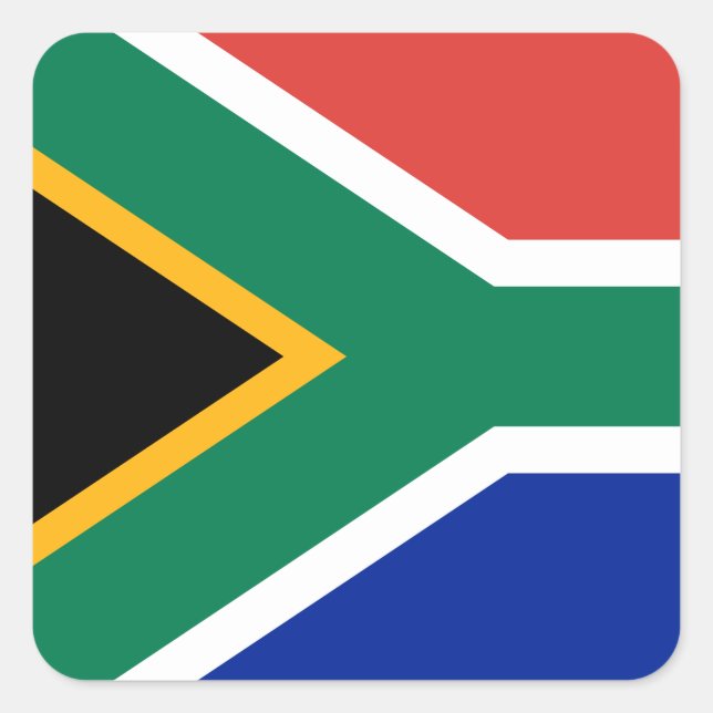 South Africa Flag Square Sticker (Front)