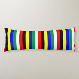 South Africa flag stripes lines symbol Body Pillow