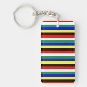 South Africa flag stripes lines symbol Keychain