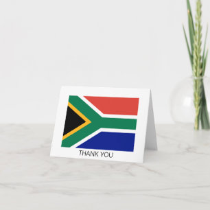 South Africa Flag Thank You Card