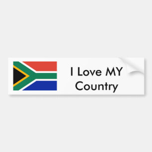South Africa Flag The MUSEUM  I Love MY Country Bumper Sticker