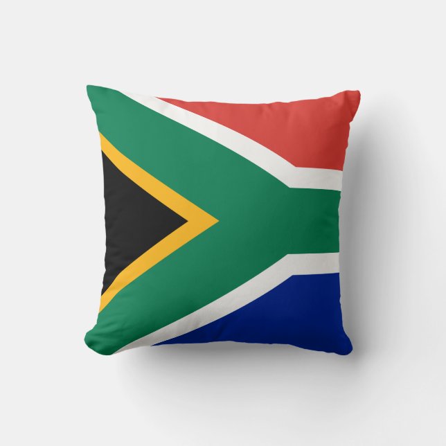 South Africa Flag Throw Pillow (Front)