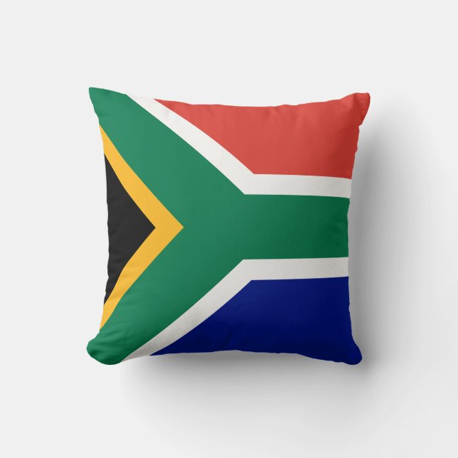 South Africa Flag Throw Pillow (Front)