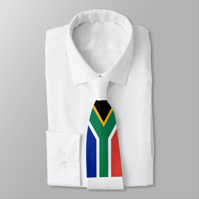 South Africa Flag Tie (Tied)