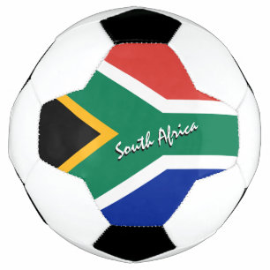 South Africa Football & African Flag / Sport Soccer Ball