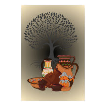 South Africa handmade pottery wall art