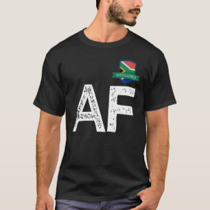 South Africa Human-Flag Letter A and F South Afric T-Shirt