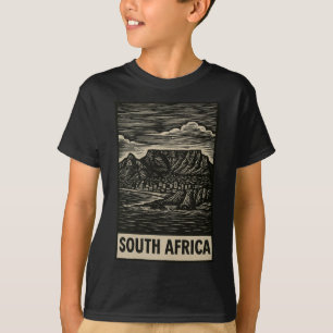 South Africa Linocut Style T-Shirt