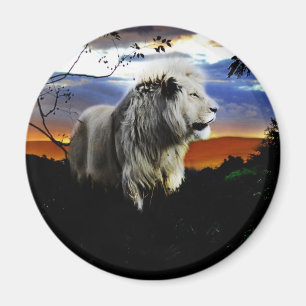 South Africa Lion in the Jungle Magnet
