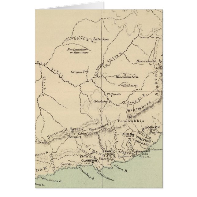 South Africa Lithographed Map (Front)