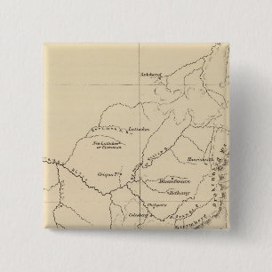 South Africa Lithographed Map 2 Inch Square Button