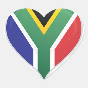 South Africa love flag pride heart sticker