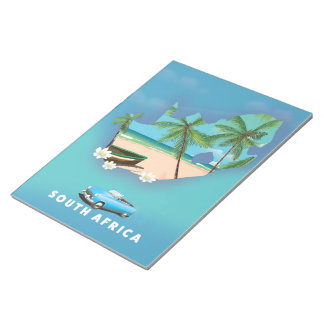 South Africa Map Illustration travel poster. Notepad