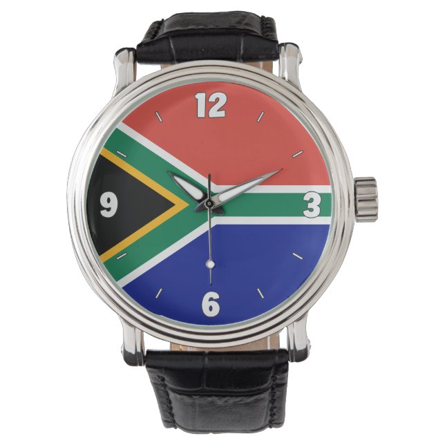South Africa National Flag Elegant Patriotic Watch (Front)