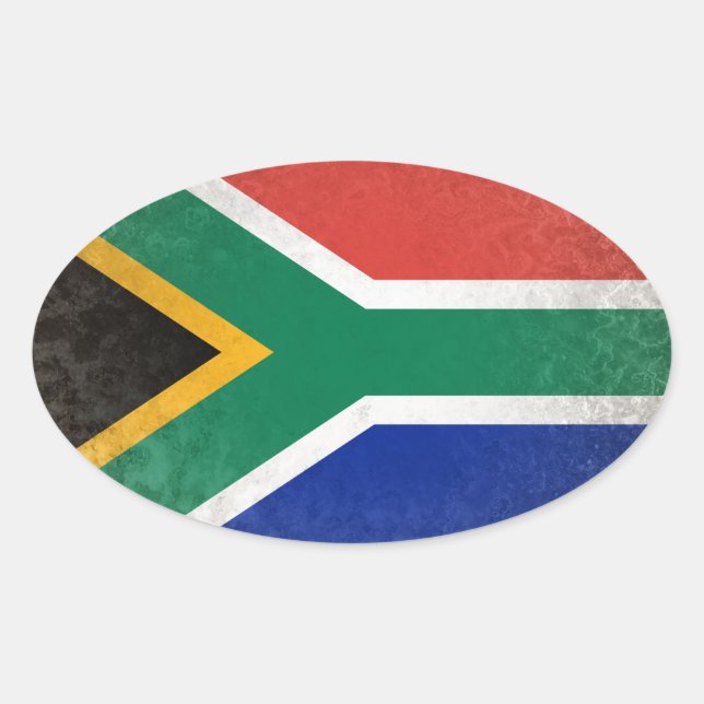 South Africa Oval Sticker (Front)