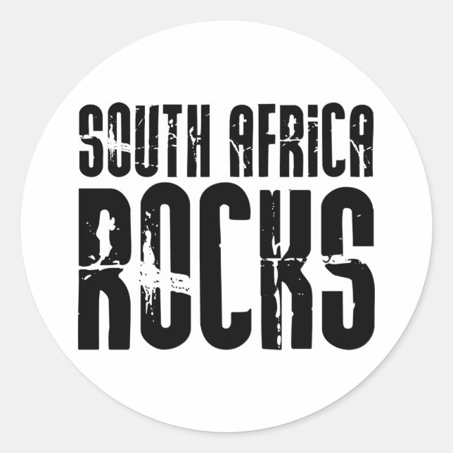 South Africa Rocks Classic Round Sticker (Front)