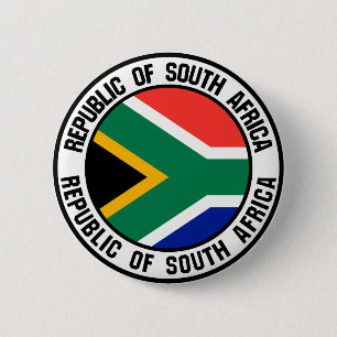 South Africa Round Emblem 2 Inch Round Button