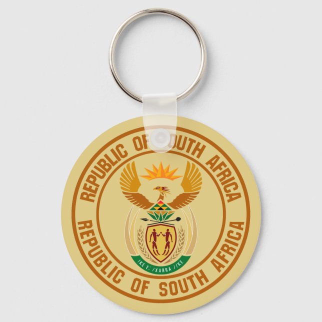 South Africa Round Emblem Keychain (Front)