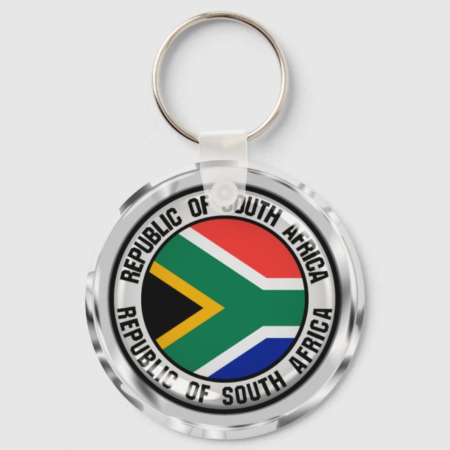 South Africa Round Emblem Keychain (Front)