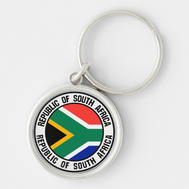 South Africa Round Emblem Keychain (Front)