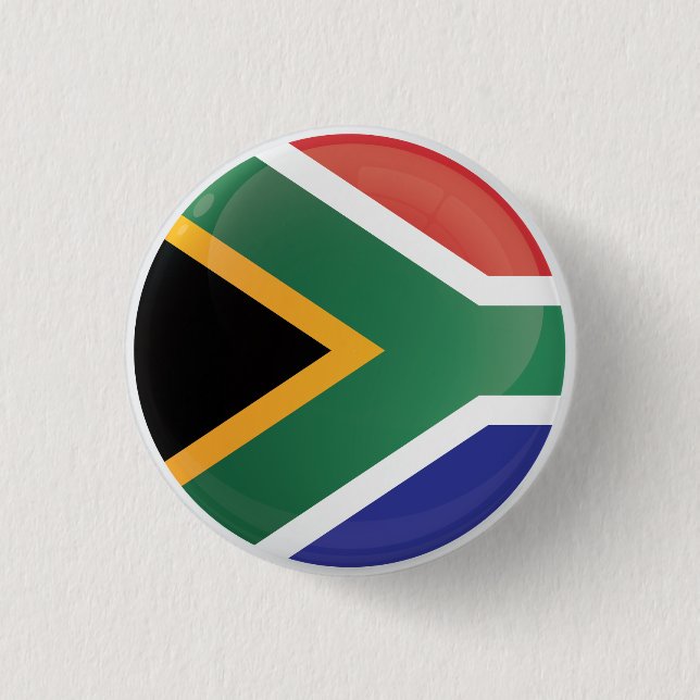 South Africa  Round Icon Flag 1 Inch Round Button (Front)
