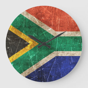 South Africa scratched wVintage Aged and Scratched Large Clock