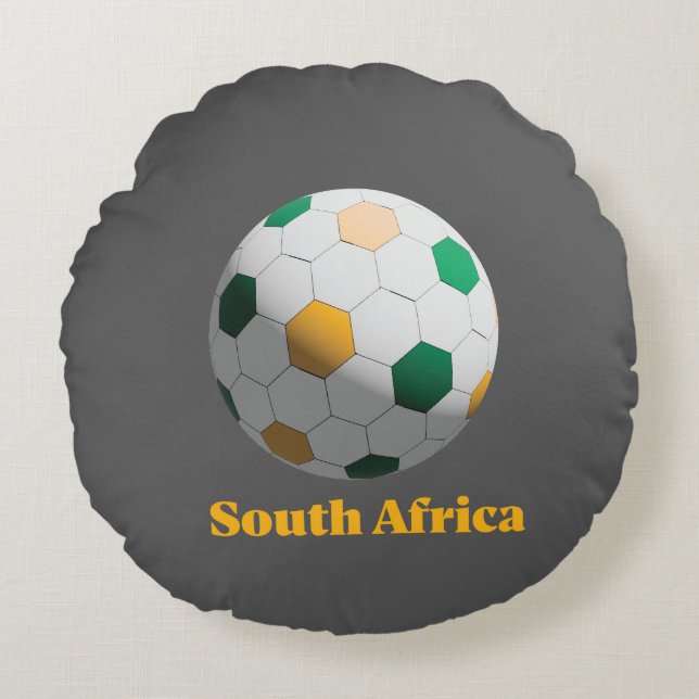 South Africa Soccer Round Pillow (Front)