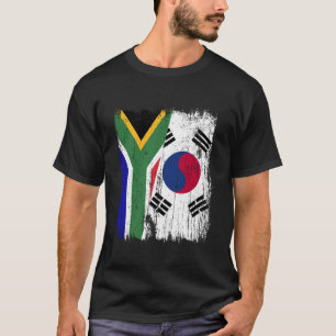 South Africa South Korea Half Flag South African K T-Shirt