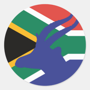 South Africa Springbok Antelope South African Classic Round Sticker