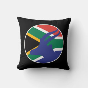 South Africa Springbok Antelope South African Throw Pillow