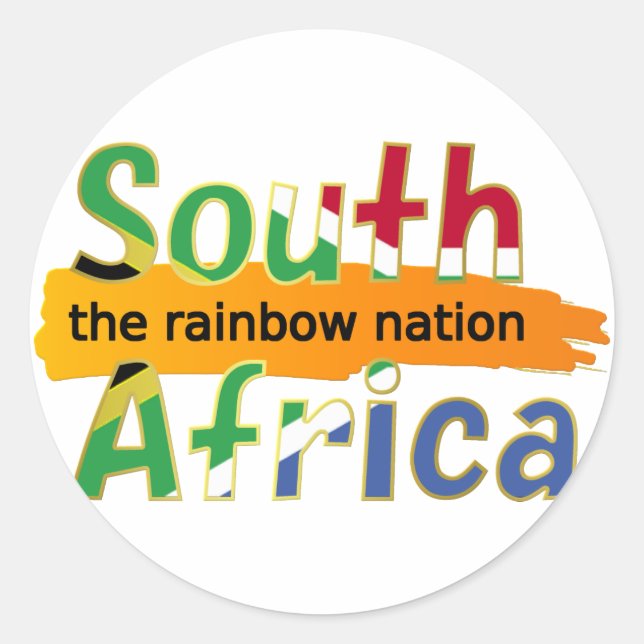 South Africa: the rainbow nation Classic Round Sticker (Front)