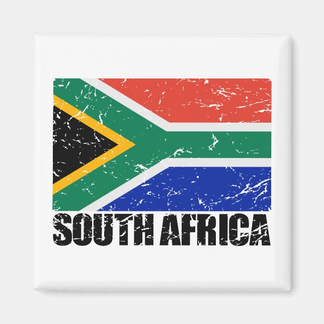 South Africa Vintage Flag Magnet (Front)