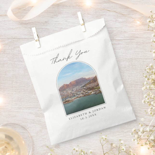 South Africa Wedding Cape Town Thank You Photo Favour Bag (Clipped)