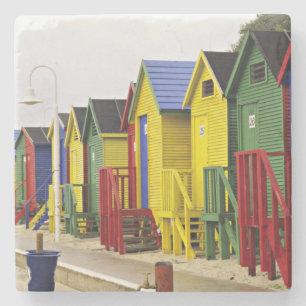 South Africa, Western Cape, St James. Colourful Stone Coaster