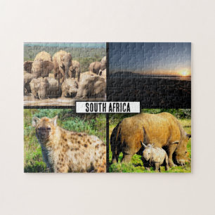 South Africa Wildlife Photo Collage Jigsaw Puzzle