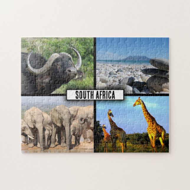 South Africa Wildlife Photo Collage Jigsaw Puzzle (Horizontal)
