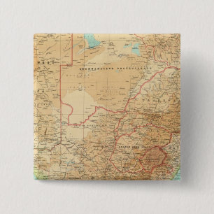 South Africa with shipping routes 2 Inch Square Button