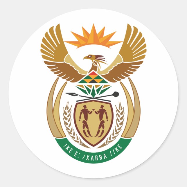 South Africa ZA Classic Round Sticker (Front)