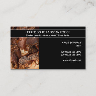 South African biltong   PERSONALIZE Business Card