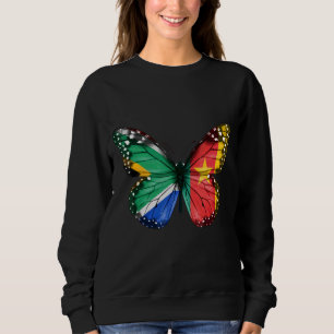 South African Cameroonian Flag Butterfly Sweatshirt