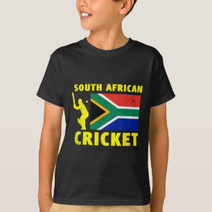 South African Cricket With South Africa Flag T-Shirt