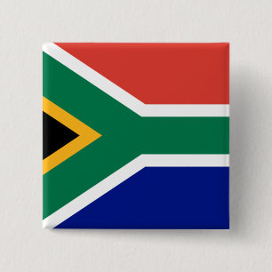 South African Flag 2 Inch Square Button
