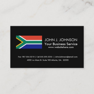 South African Flag Business Card