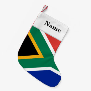 South African flag custom Christmas stocking