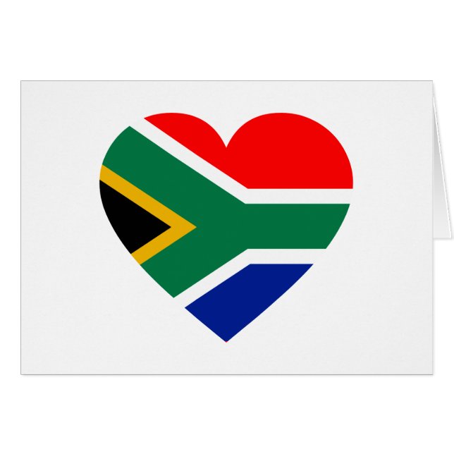 South African Flag Heart (Front Horizontal)