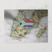 South African flag in map