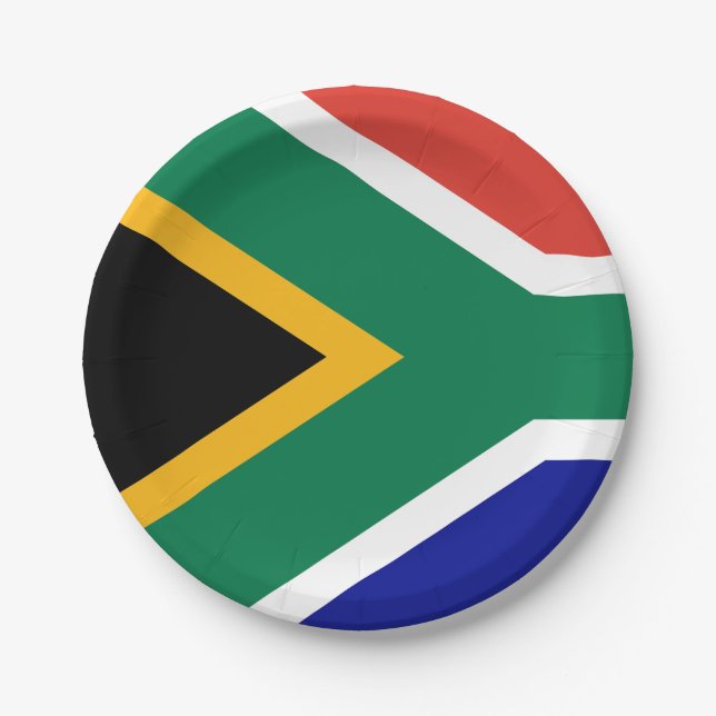 South African Flag Paper Plate (Front)
