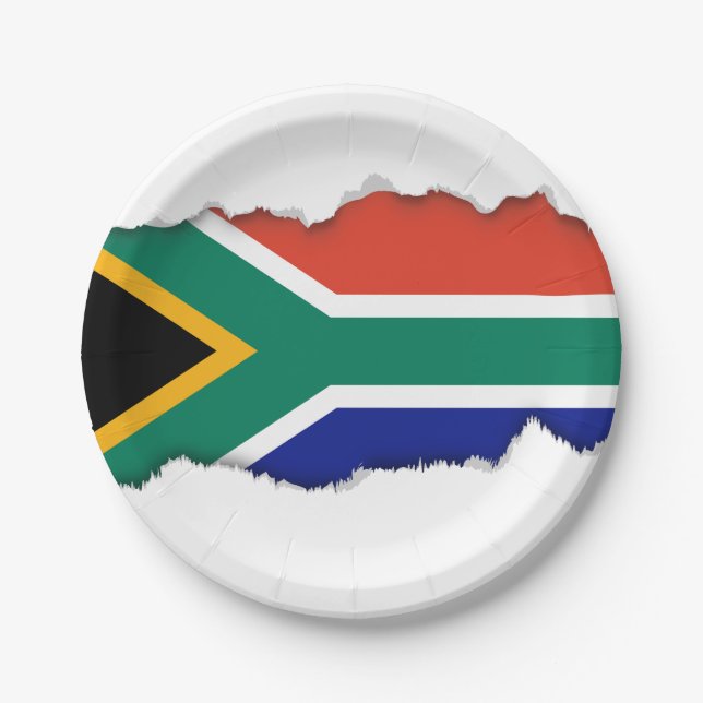 South African Flag Paper Plate (Front)